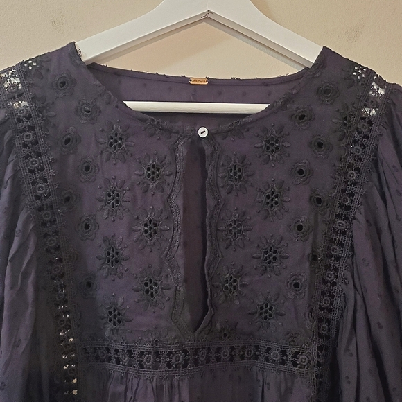 Free People - Charlotte EmbroideRed Tunic Top / Dress - Size S - Picture 5 of 10
